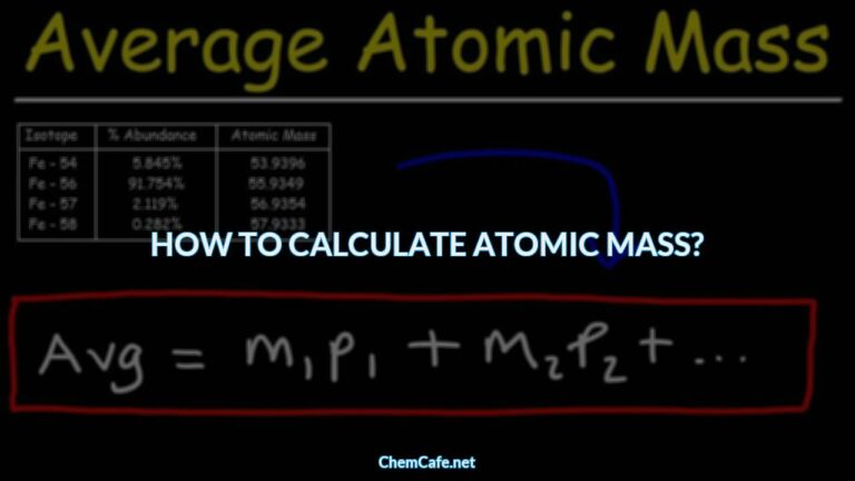 how to calculate atomic mass?