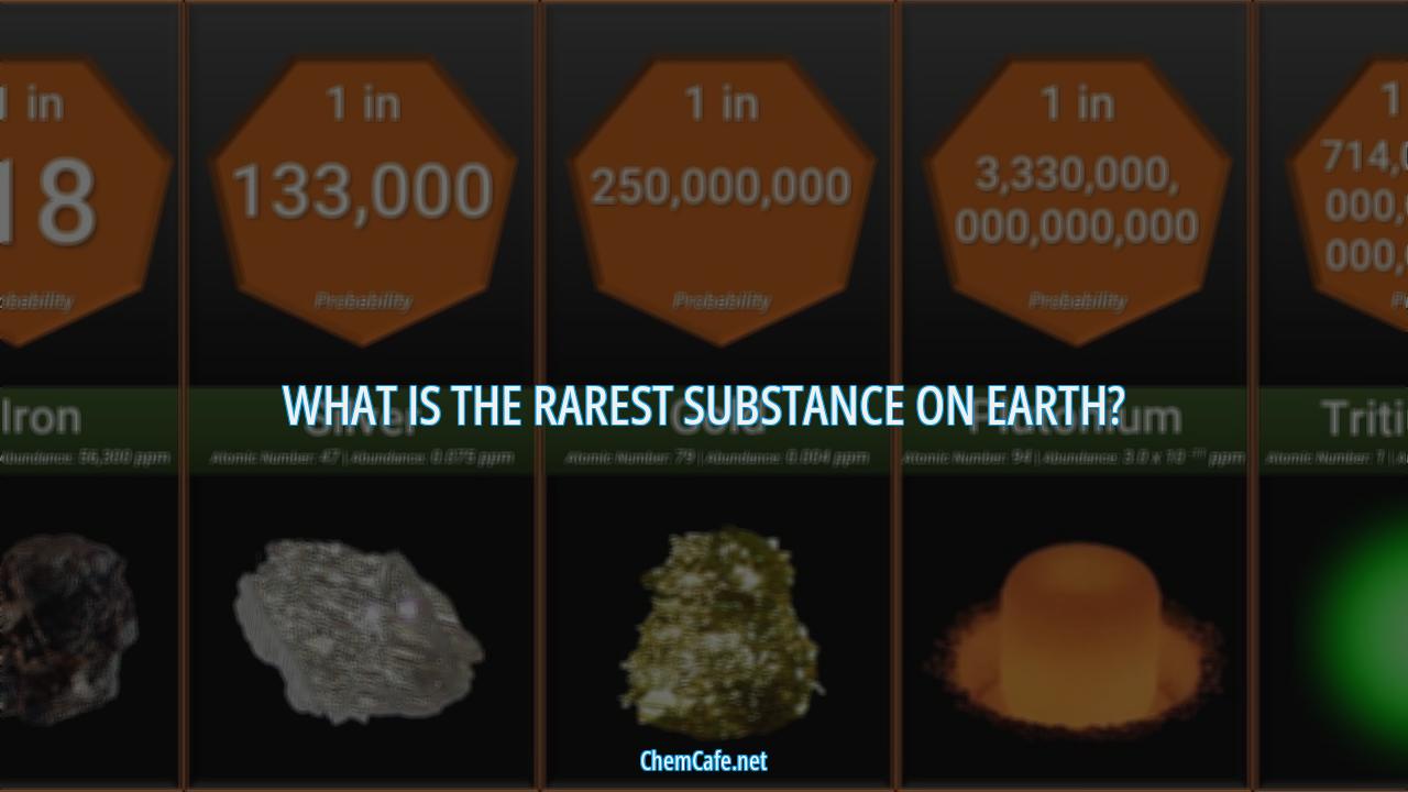 What Is The Rarest Substance On Earth ChemCafe Science Chemistry 