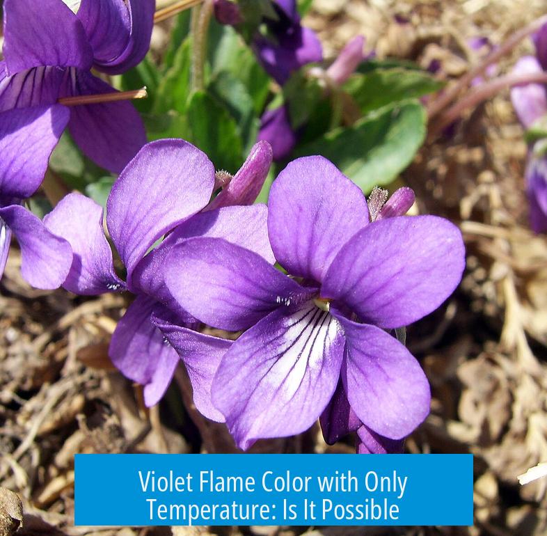 Violet Flame Color with Only Temperature: Is It Possible?