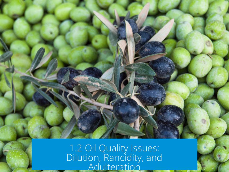 1.2 Oil Quality Issues: Dilution, Rancidity, and Adulteration
