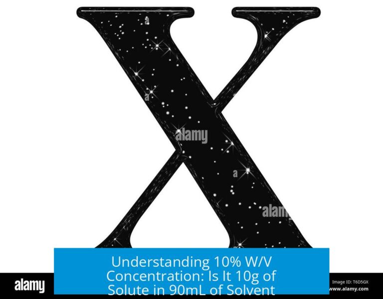 Understanding 10% W/V Concentration: Is It 10g of Solute in 90mL of Solvent