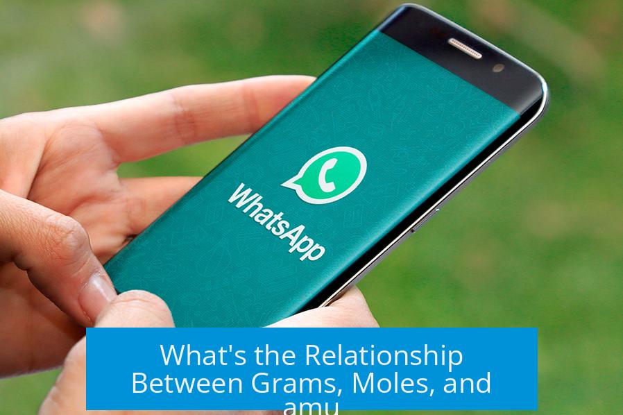 What's the Relationship Between Grams, Moles, and amu?