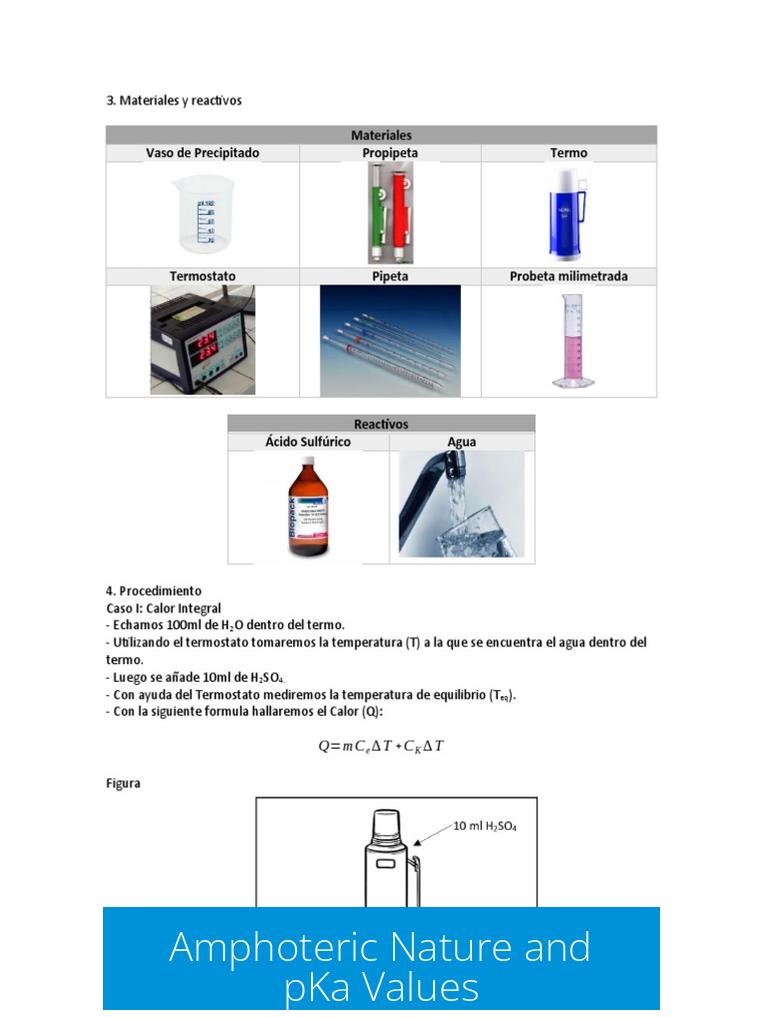 Amphoteric Nature and pKa Values