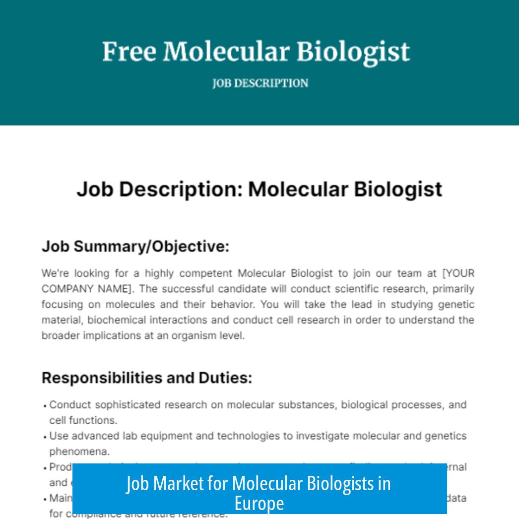 Job Market for Molecular Biologists in Europe