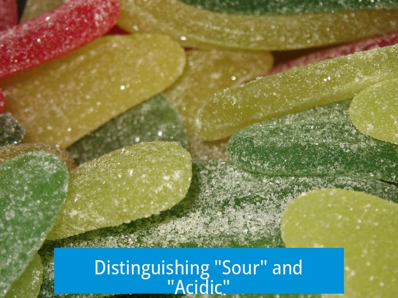 Distinguishing "Sour" and "Acidic"