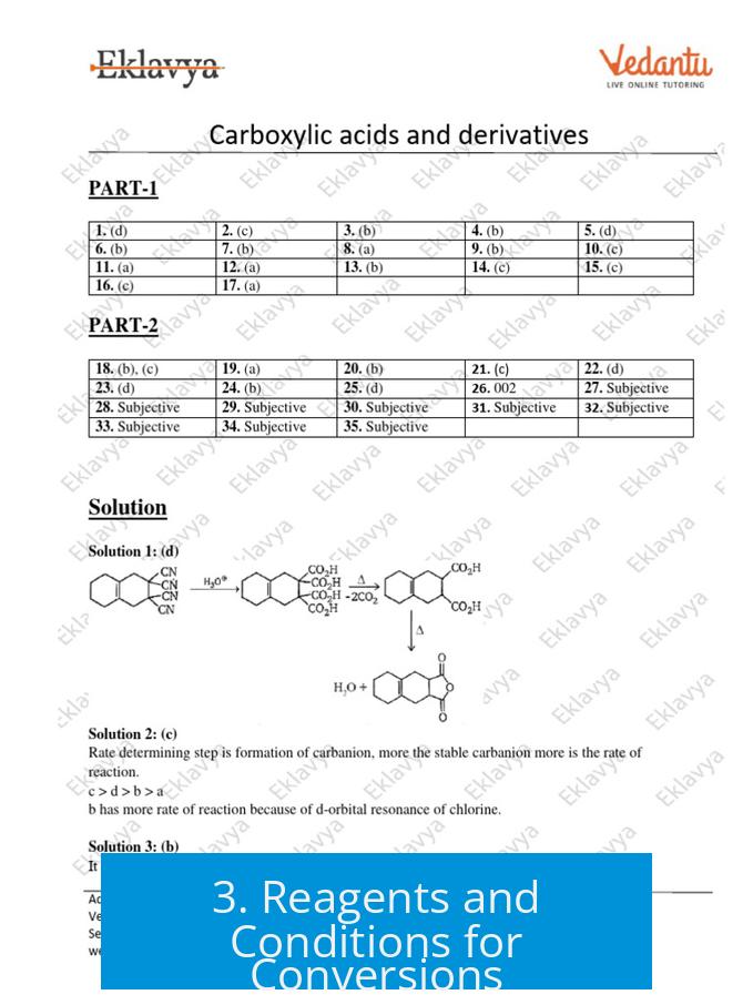 3. Reagents and Conditions for Conversions