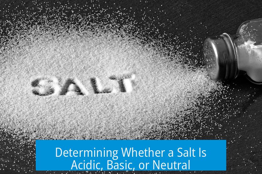 Determining Whether a Salt Is Acidic, Basic, or Neutral