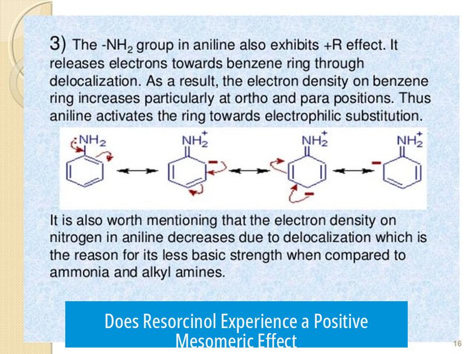 Does Resorcinol Experience a Positive Mesomeric Effect?