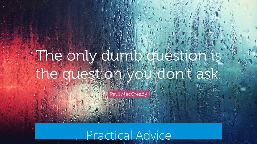 Practical Advice