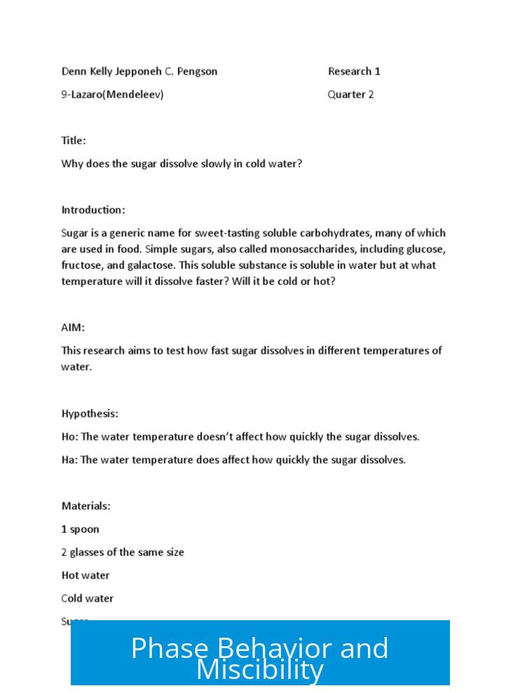 Phase Behavior and Miscibility