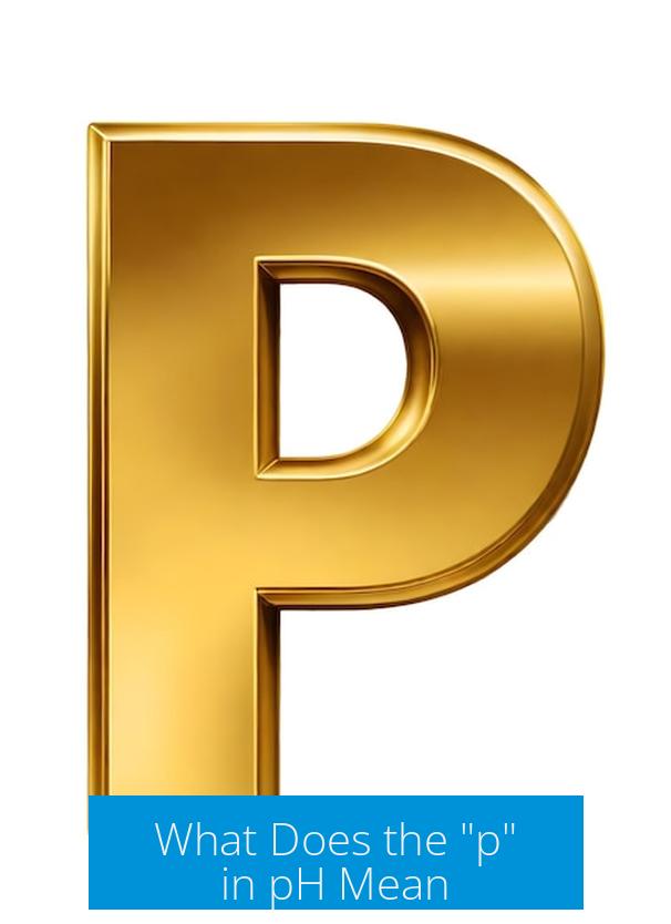 What Does the "p" in pH Mean?