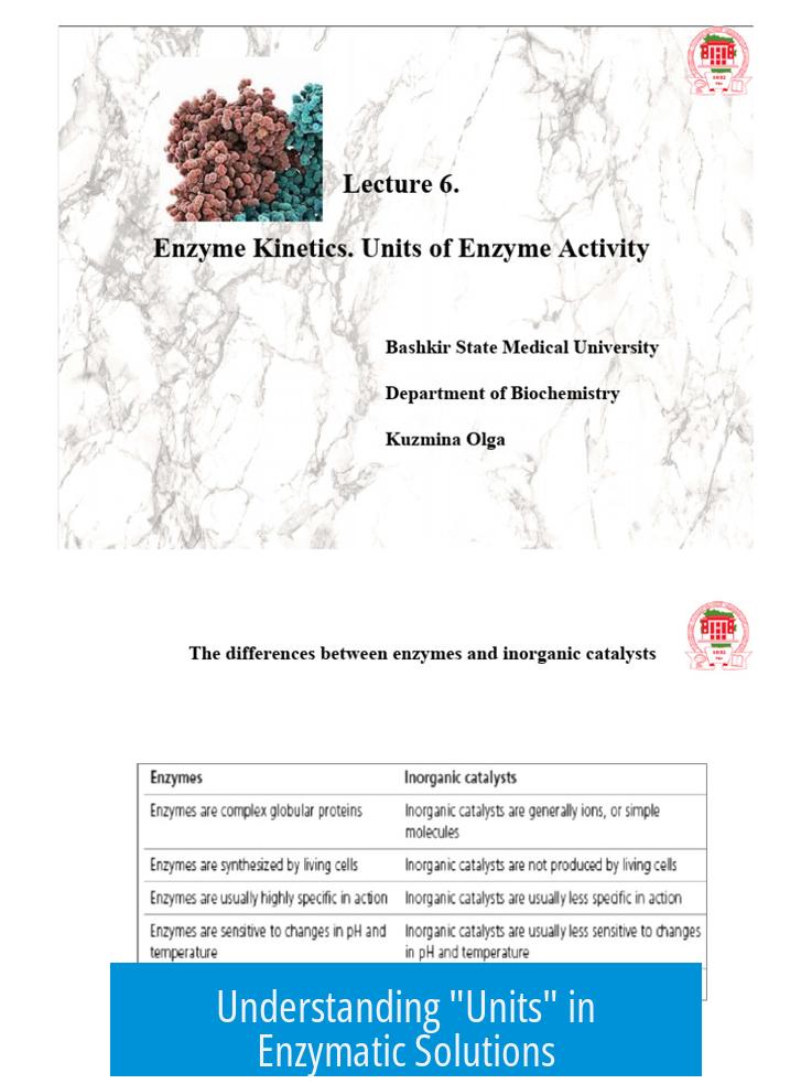 Understanding "Units" in Enzymatic Solutions