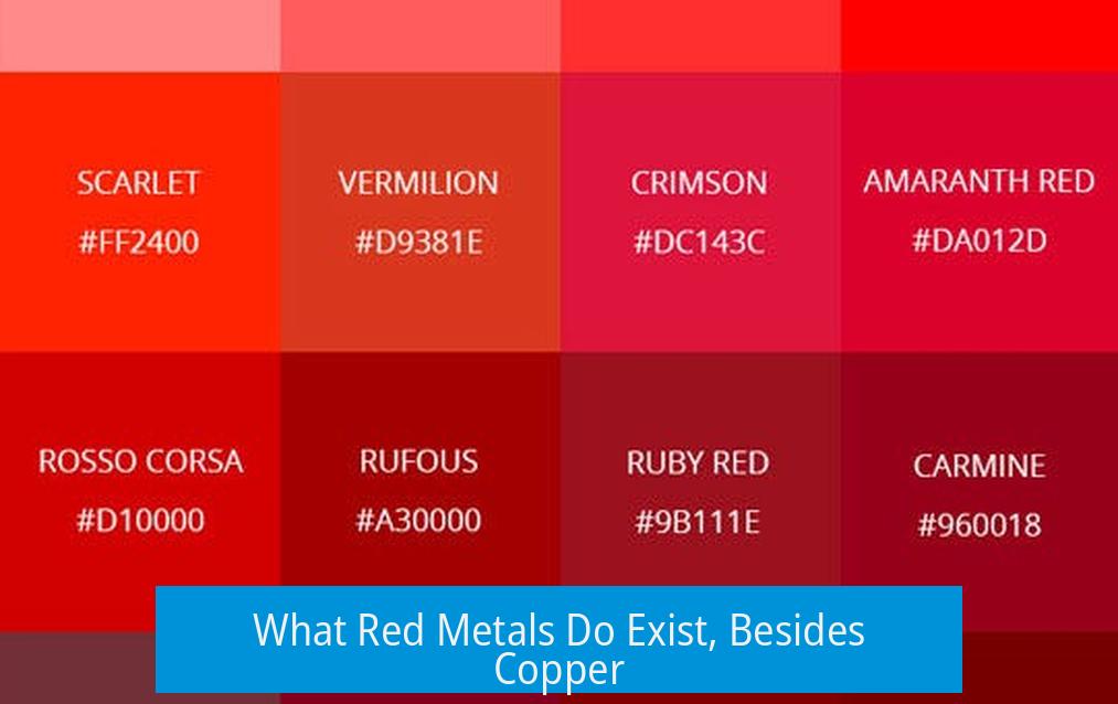 What Red Metals Do Exist, Besides Copper?