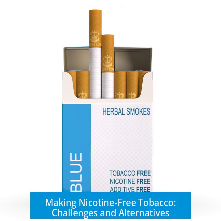 Making Nicotine-Free Tobacco: Challenges and Alternatives