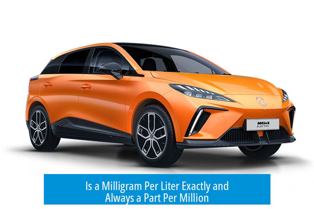Is a Milligram Per Liter Exactly and Always a Part Per Million?