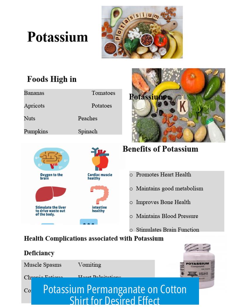 Potassium Permanganate on Cotton Shirt for Desired Effect