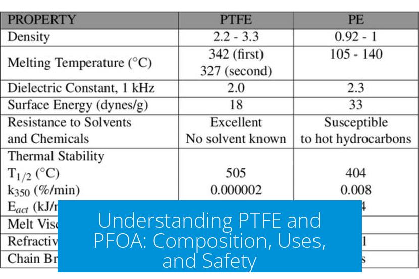 Understanding PTFE and PFOA: Composition, Uses, and Safety