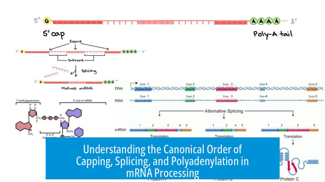 Understanding the Canonical Order of Capping, Splicing, and Polyadenylation in mRNA Processing