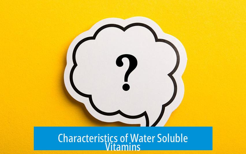 Characteristics of Water Soluble Vitamins