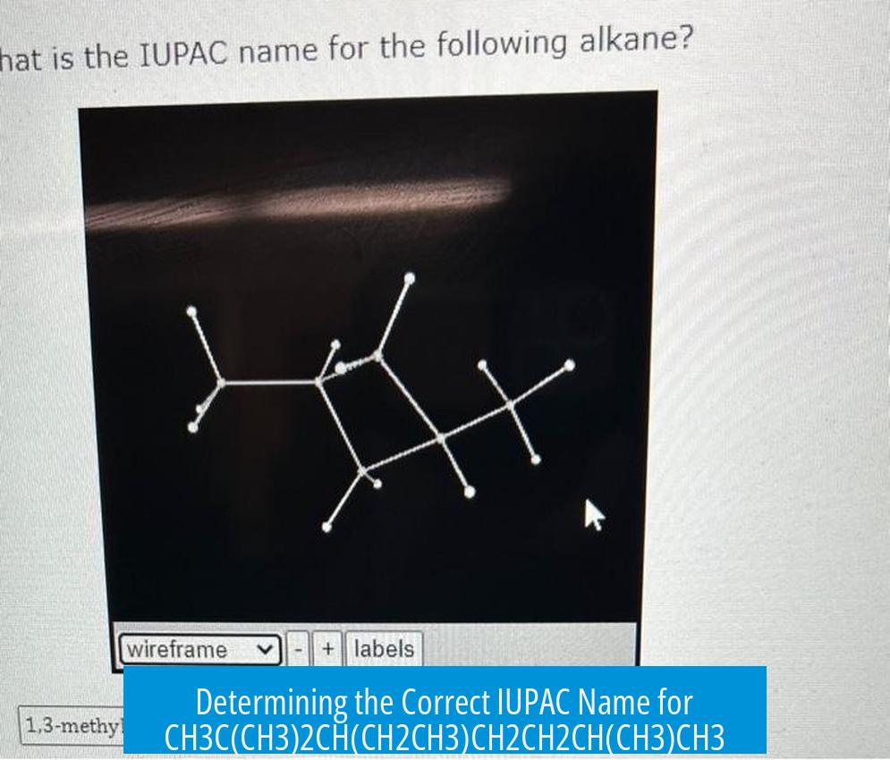 Determining the Correct IUPAC Name for CH3C(CH3)2CH(CH2CH3)CH2CH2CH(CH3)CH3