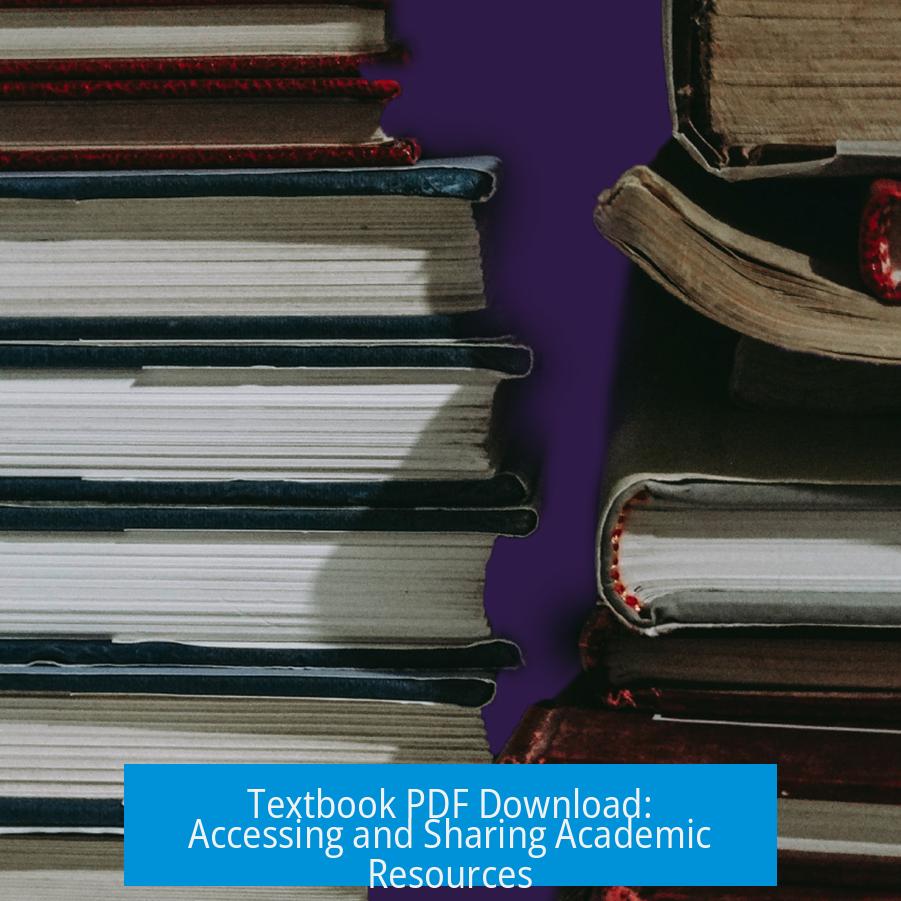 Textbook PDF Download: Accessing and Sharing Academic Resources