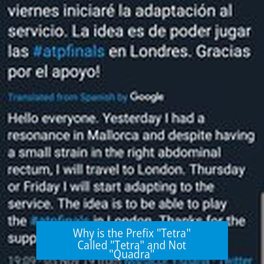 Why is the Prefix "Tetra" Called "Tetra" and Not "Quadra"?
