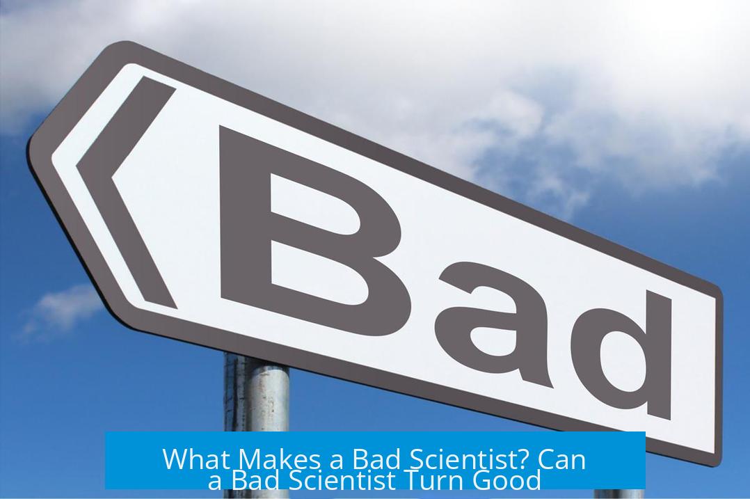 What Makes a Bad Scientist? Can a Bad Scientist Turn Good?