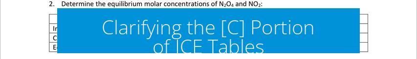 Clarifying the [C] Portion of ICE Tables