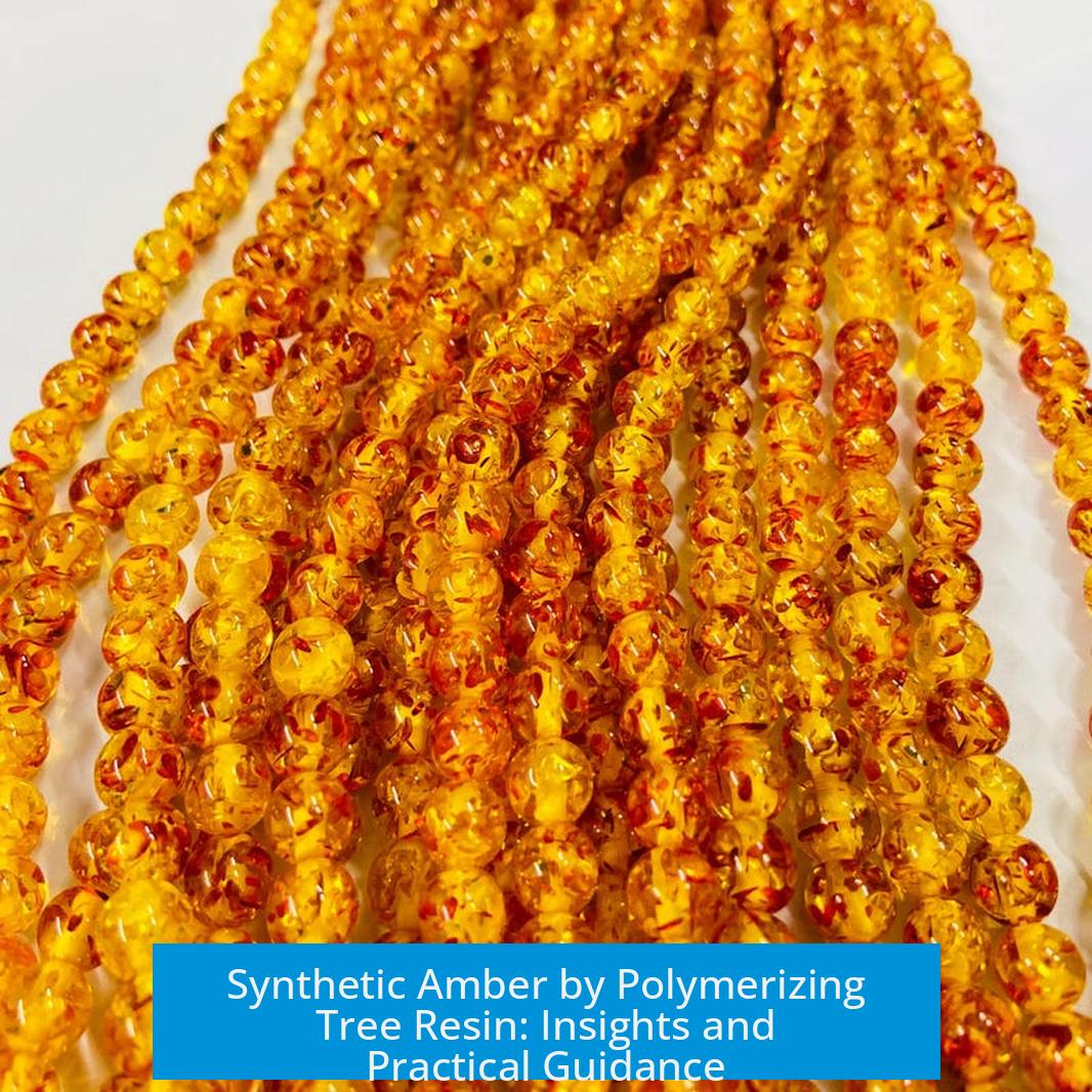Synthetic Amber by Polymerizing Tree Resin: Insights and Practical Guidance