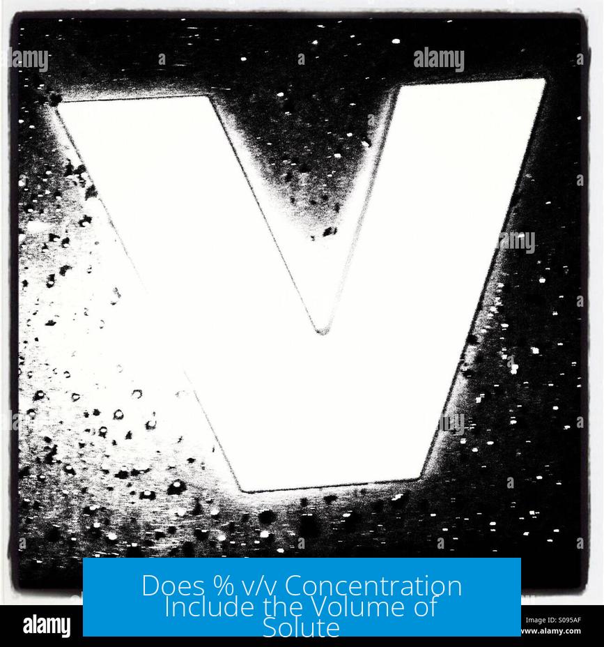 Does % v/v Concentration Include the Volume of Solute?