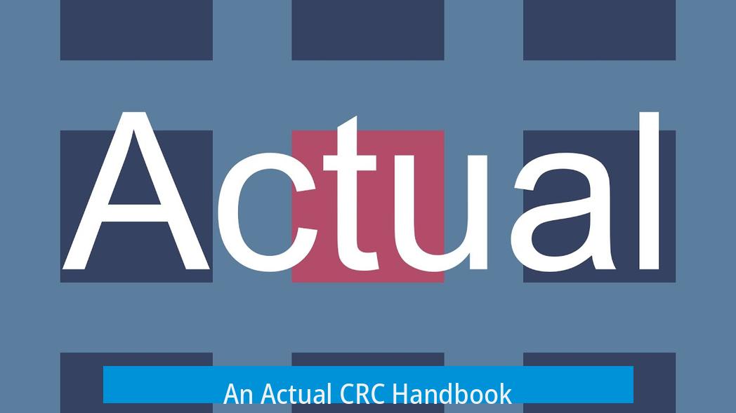 An Actual CRC Handbook