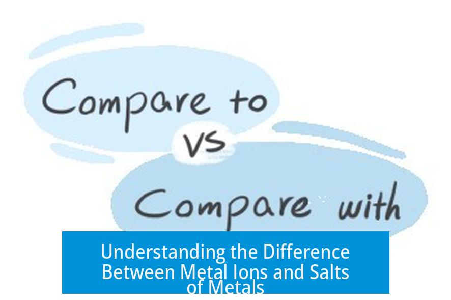 Understanding the Difference Between Metal Ions and Salts of Metals