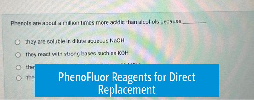 PhenoFluor Reagents for Direct Replacement