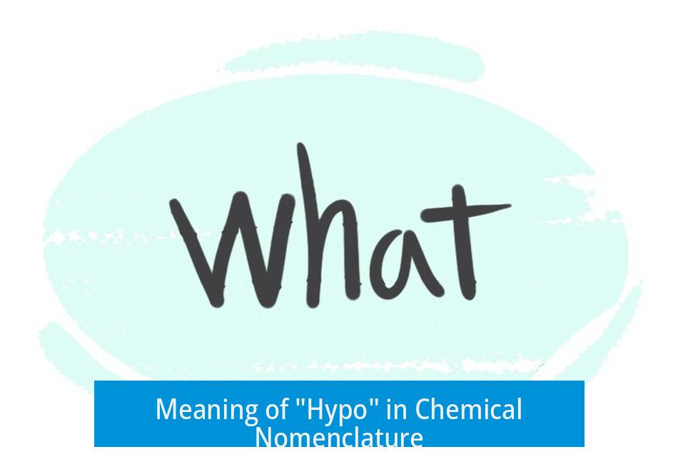 Meaning of "Hypo" in Chemical Nomenclature
