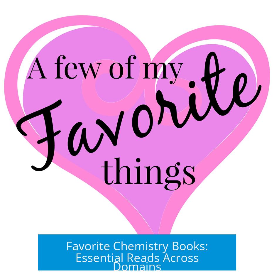 Favorite Chemistry Books: Essential Reads Across Domains