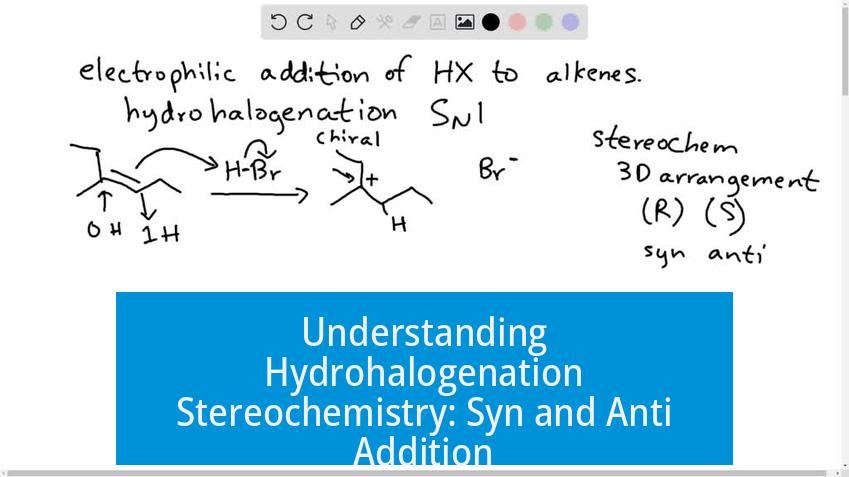 Understanding Hydrohalogenation Stereochemistry: Syn and Anti Addition