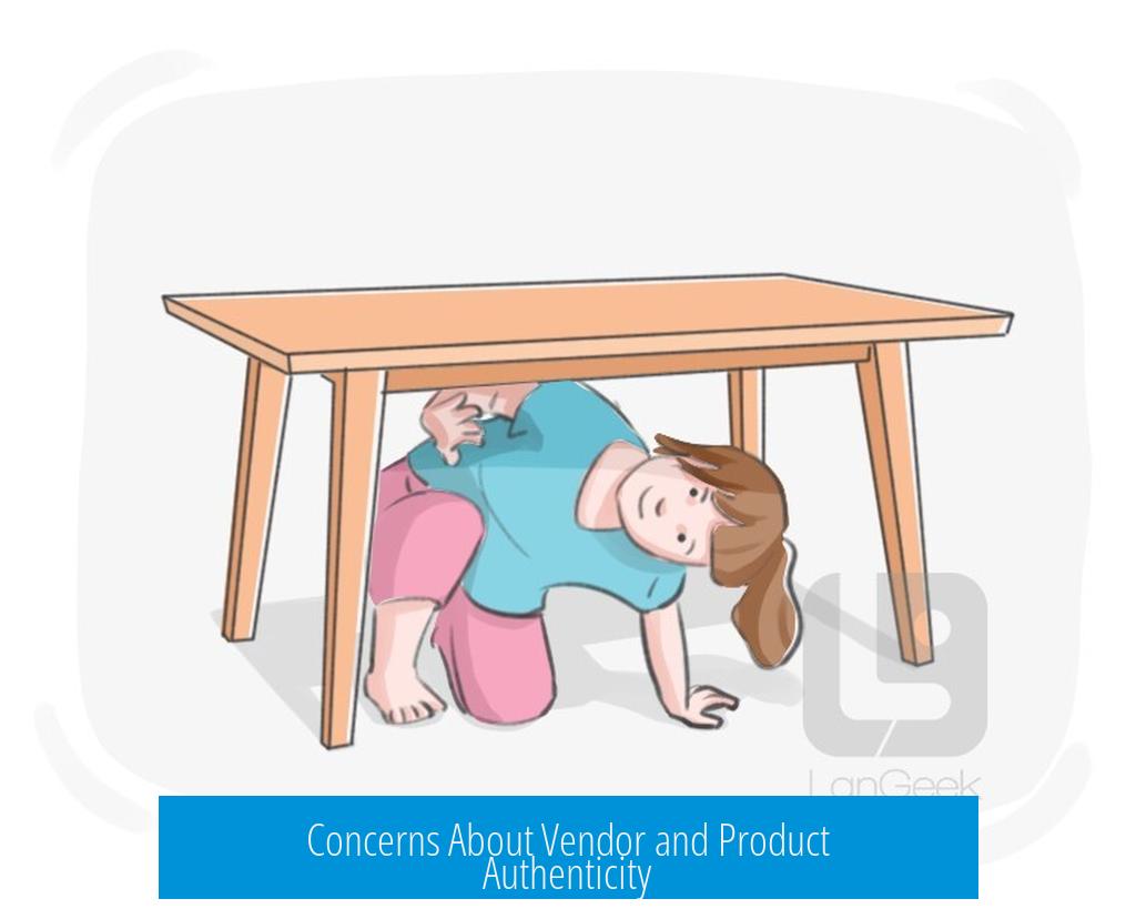 Concerns About Vendor and Product Authenticity
