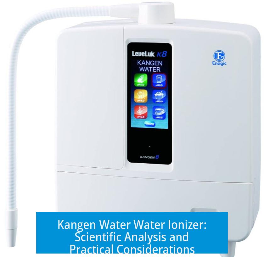 Kangen Water Water Ionizer: Scientific Analysis and Practical Considerations