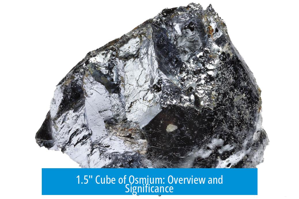 1.5" Cube of Osmium: Overview and Significance