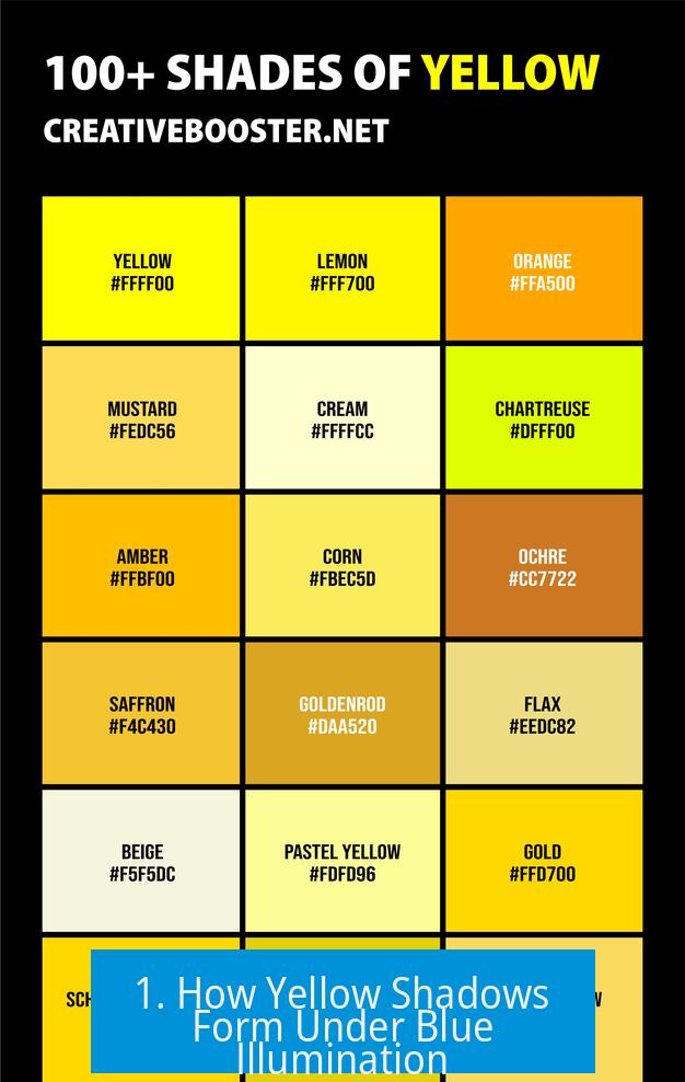1. How Yellow Shadows Form Under Blue Illumination