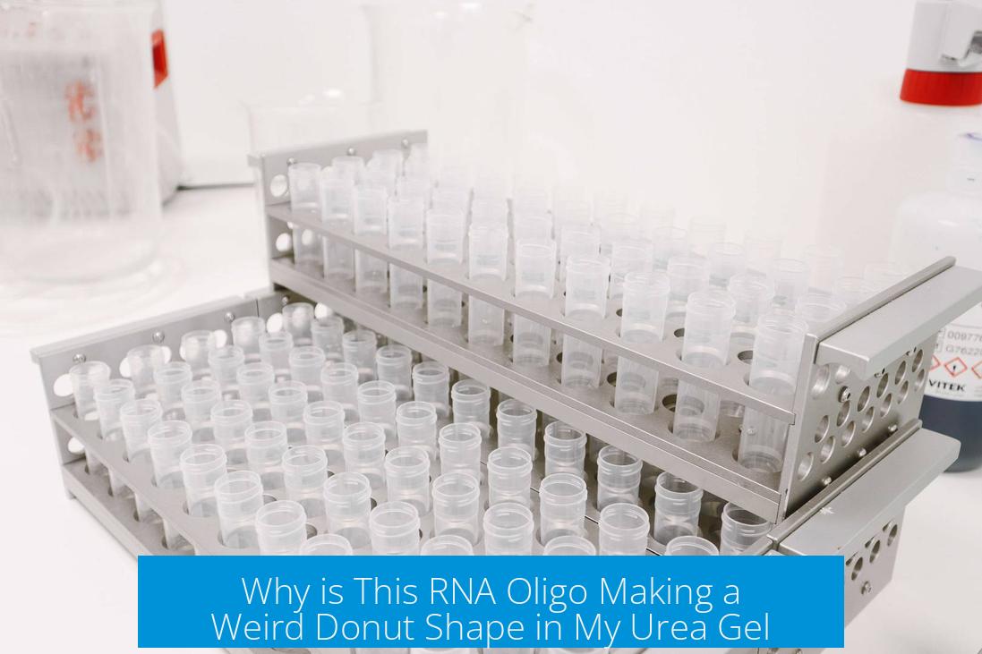Why is This RNA Oligo Making a Weird Donut Shape in My Urea Gel?