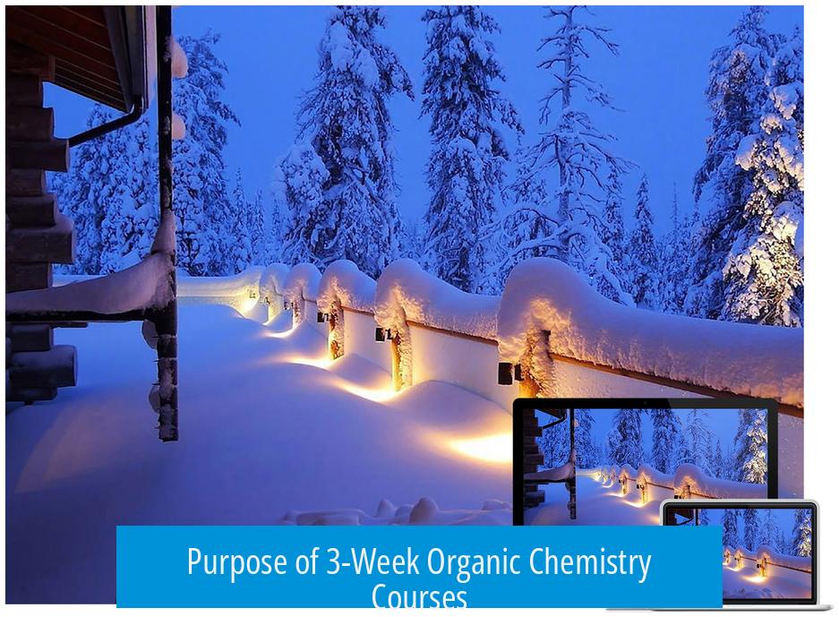 Purpose of 3-Week Organic Chemistry Courses