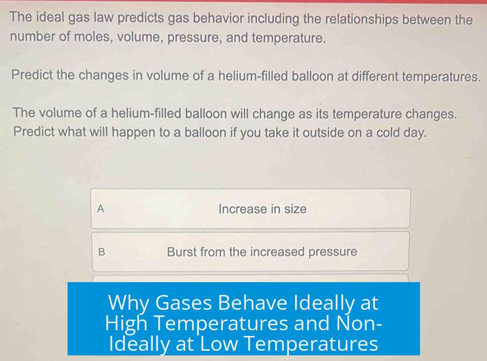 Why Gases Behave Ideally at High Temperatures and Non-Ideally at Low Temperatures