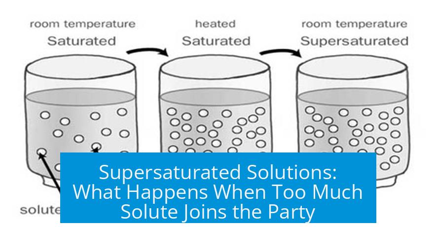 Supersaturated Solutions: What Happens When Too Much Solute Joins the Party?
