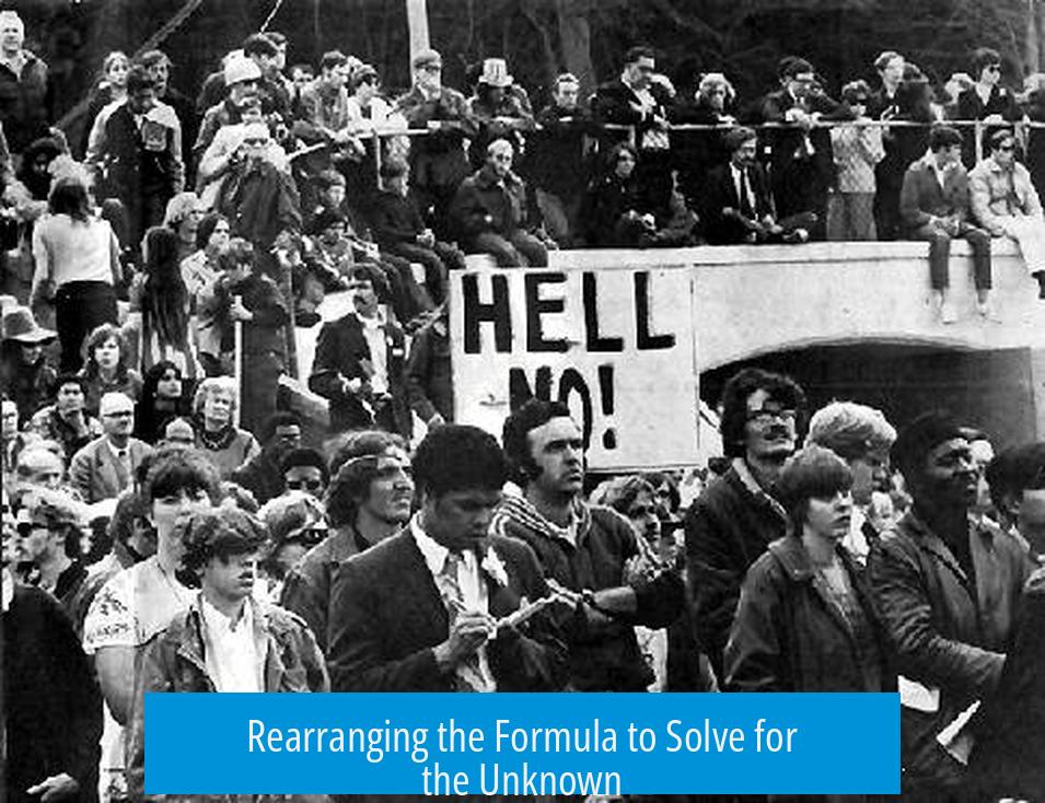 Rearranging the Formula to Solve for the Unknown