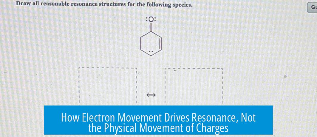 How Electron Movement Drives Resonance, Not the Physical Movement of Charges