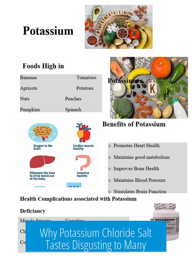 Why Potassium Chloride Salt Tastes Disgusting to Many