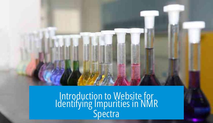 Introduction to Website for Identifying Impurities in NMR Spectra