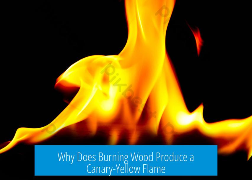 Why Does Burning Wood Produce a Canary-Yellow Flame?