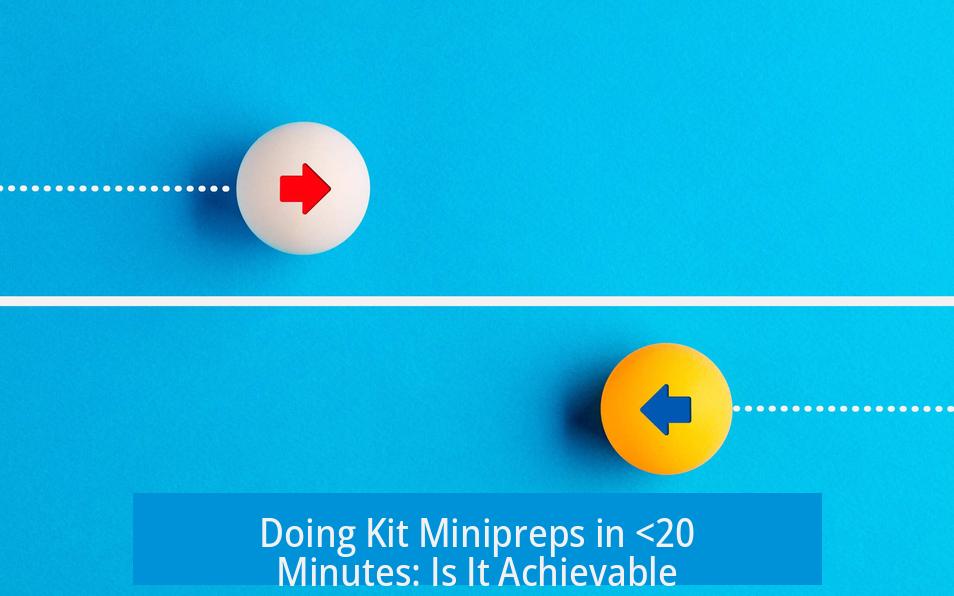 Doing Kit Minipreps in <20 Minutes: Is It Achievable?